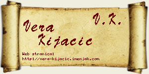 Vera Kijačić vizit kartica
